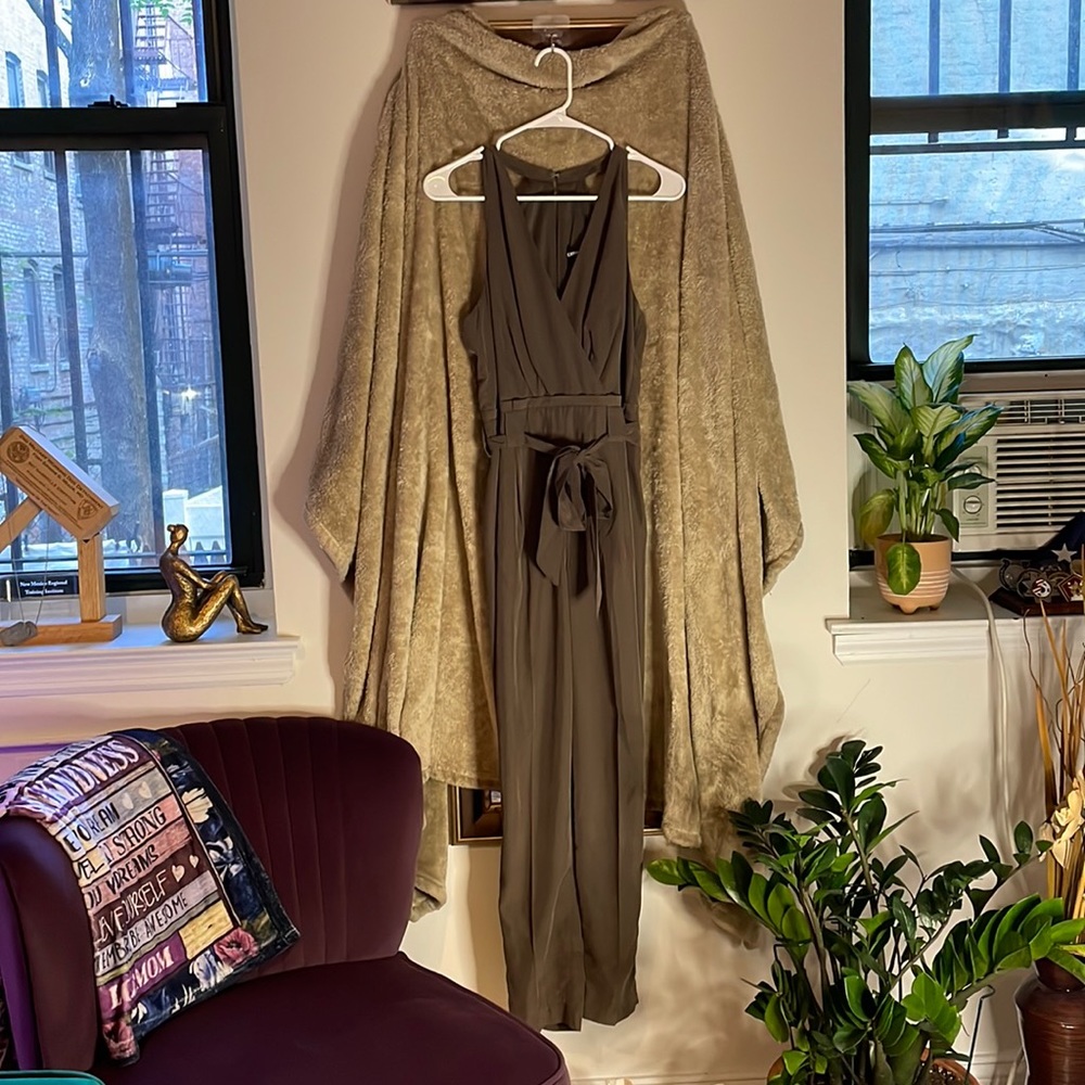 Express Olive Green Jumpsuit Size 2